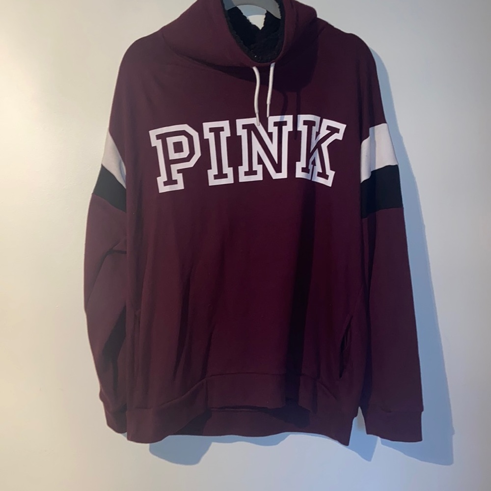 VS Pink Sherpa Cowl Neck